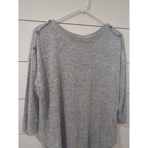 Maurices size large heathered gray button detail sweater
